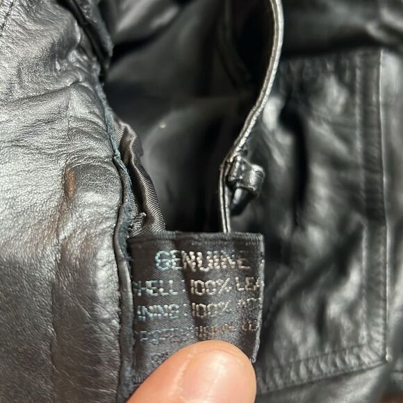 VTG Cafro size 34 by 27 leather high rise pants in EUC genuine black leather - Picture 6 of 12